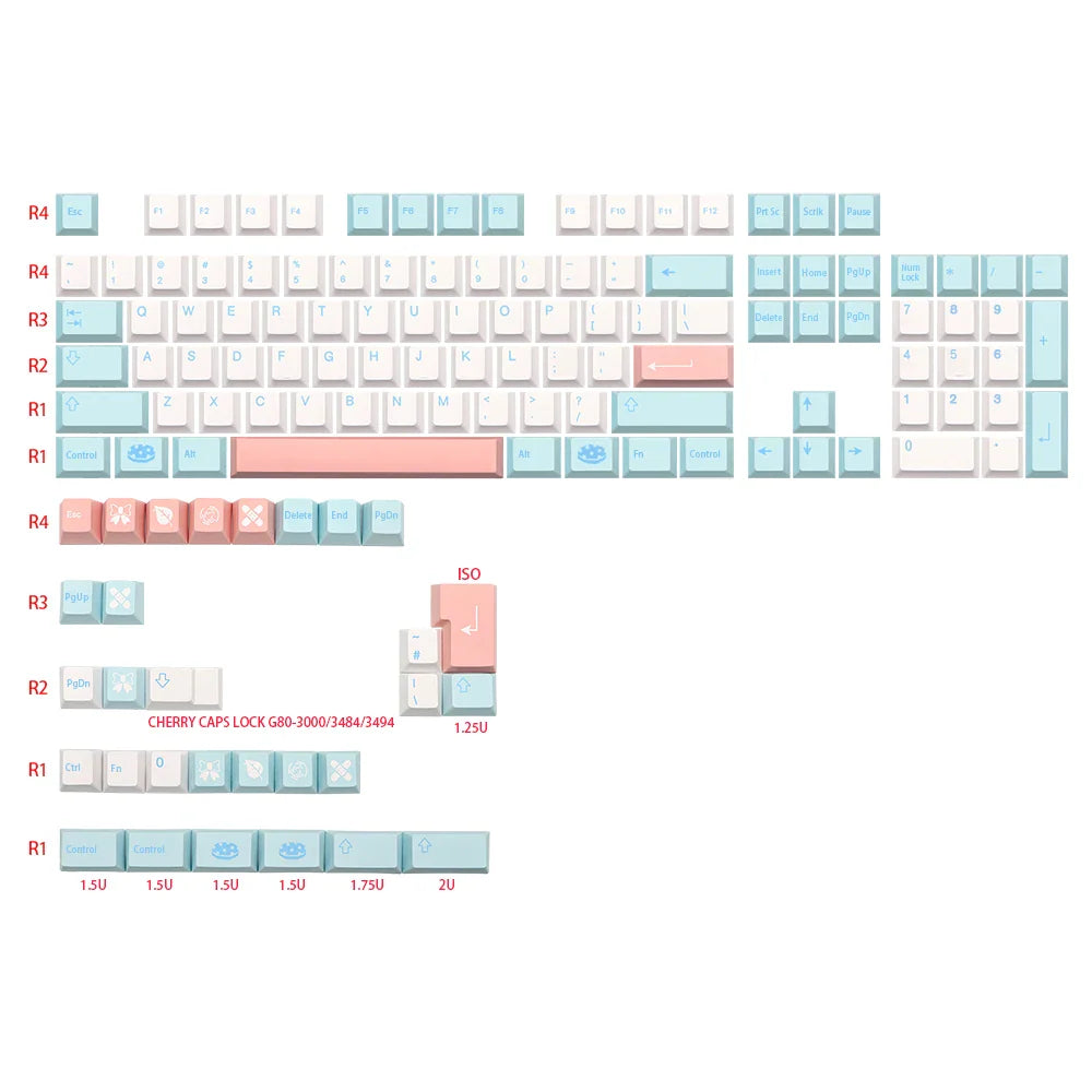 Allemand français italien espagne royaume-uni ISO GMK Noel PBT colorant Subb keycap Cherry profil Keycaps ensemble pour QWERTZ AZERTY MX clavier clé Cap