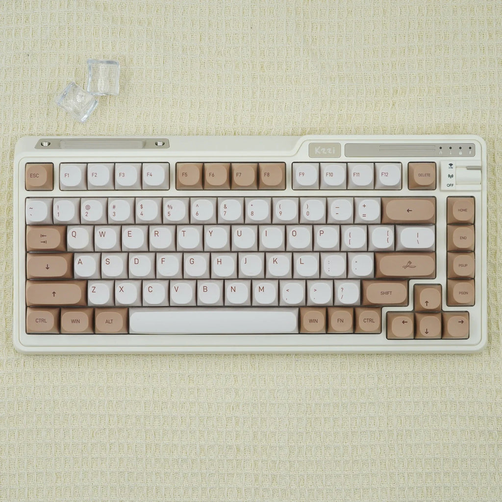 JCM MA profils PBT Tiramisu Taustiņu vāciņi Alice Layout Dye-Sub taustiņu vāciņi mehāniskai spēļu tastatūrai ABM066 MX slēdži Wooting