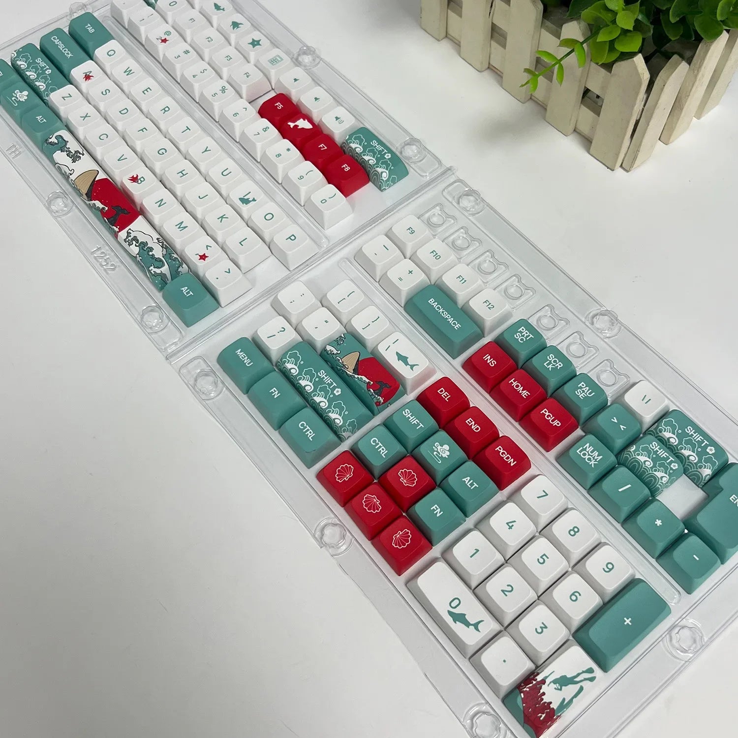 XDA/OEM PBT Keycaps coréen/russe/anglais/arabe Keycap colorant sous corail mer thème clé capuchon pour ISO Mx commutateur clavier mécanique