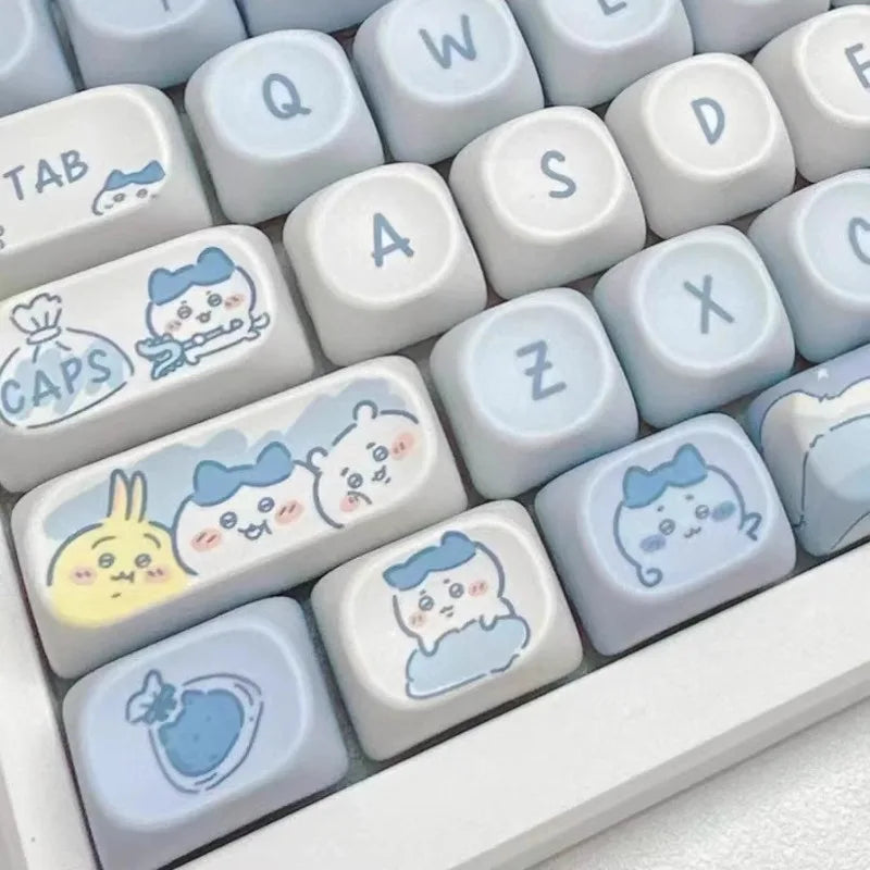 MiFuny – ensemble de capuchons de touches de chat, profil MOA, capuchons de touches de dessin animé, Kawaii, par Sublimation, pour clavier mécanique, accessoires, cadeau pour fille