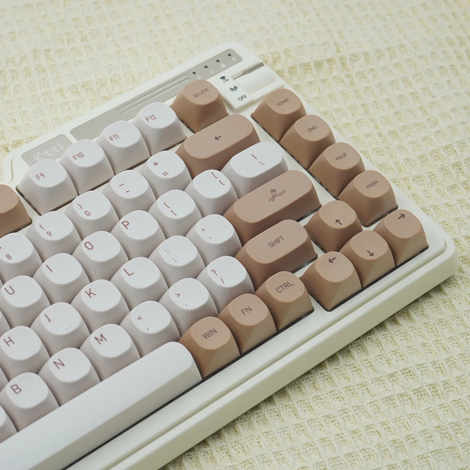 JCM MA profil PBT Tiramisu capuchons de touches Alice disposition colorant-Sub capuchons de touches pour clavier de jeu mécanique ABM066 MX commutateurs Wooting