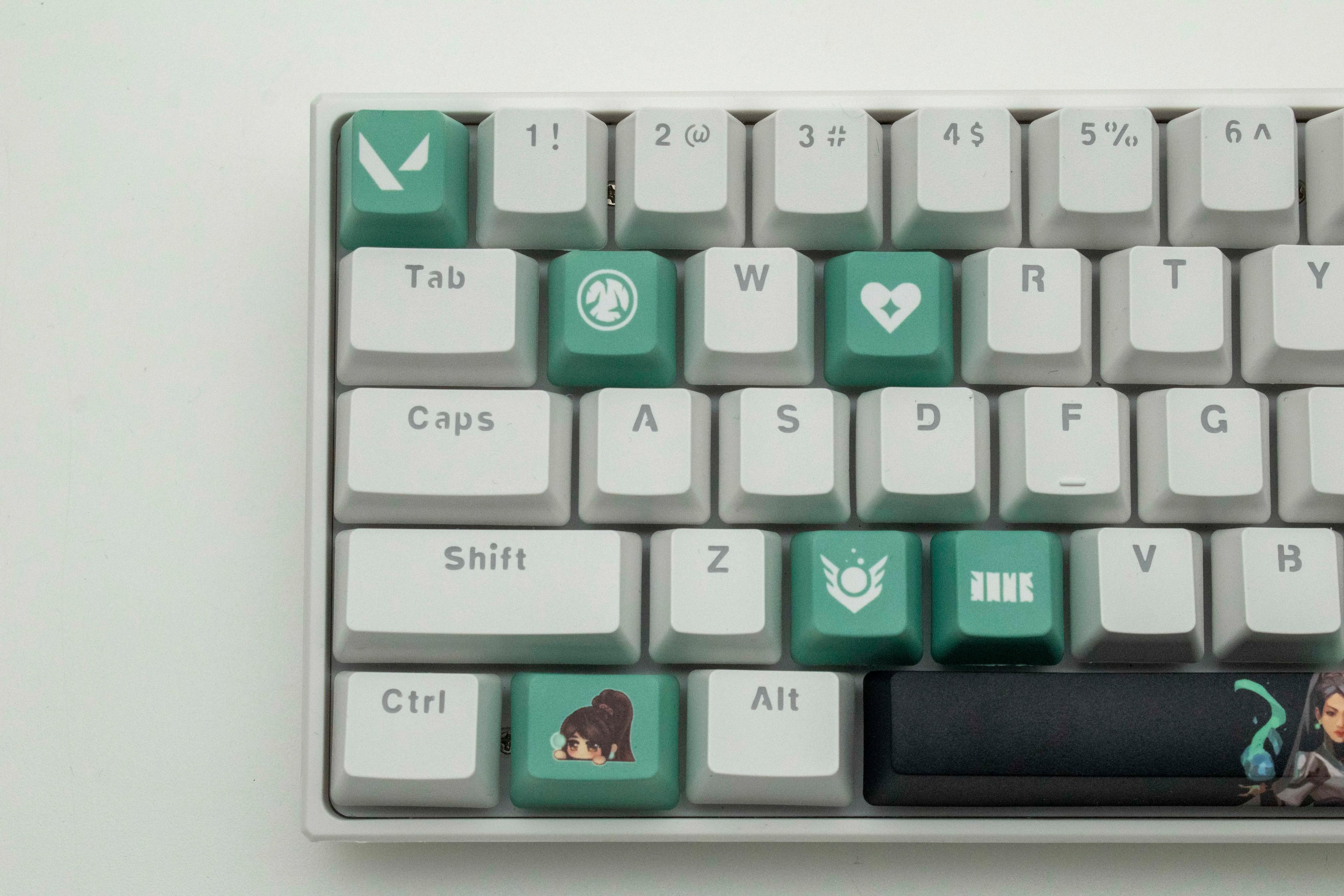 Valorant keycaps sage OEM Profile 10keys PBT colorant sous keycaps