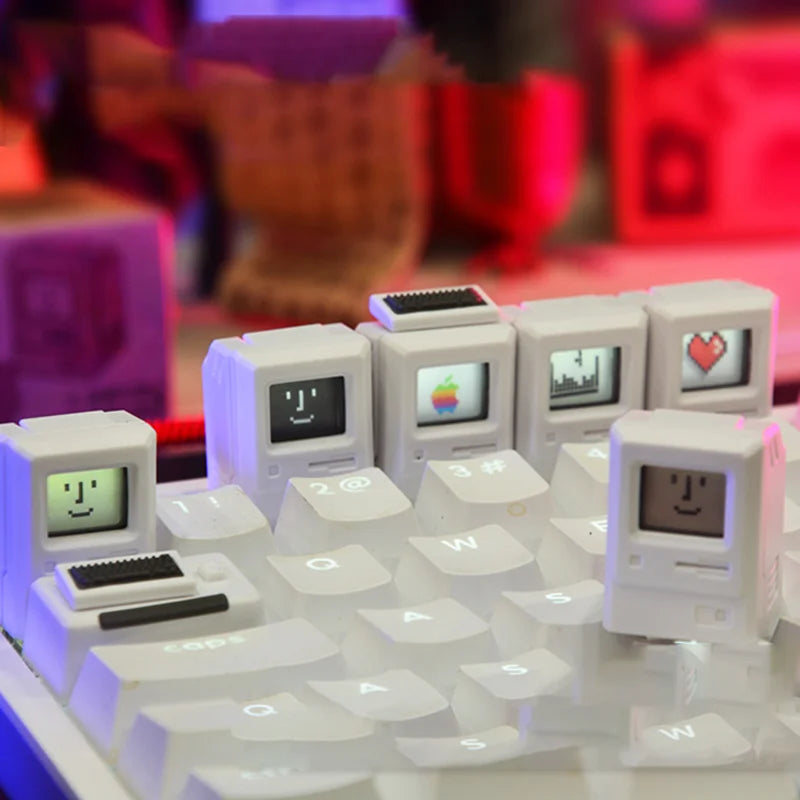 2023 K-04 MAC FC Classic Retro spēļu taustiņu vāciņi Tastatūra Mehāniskam jauks atslēgas vāciņš uzvalks poga Personalizēti taustiņu vāciņi slēdzim
