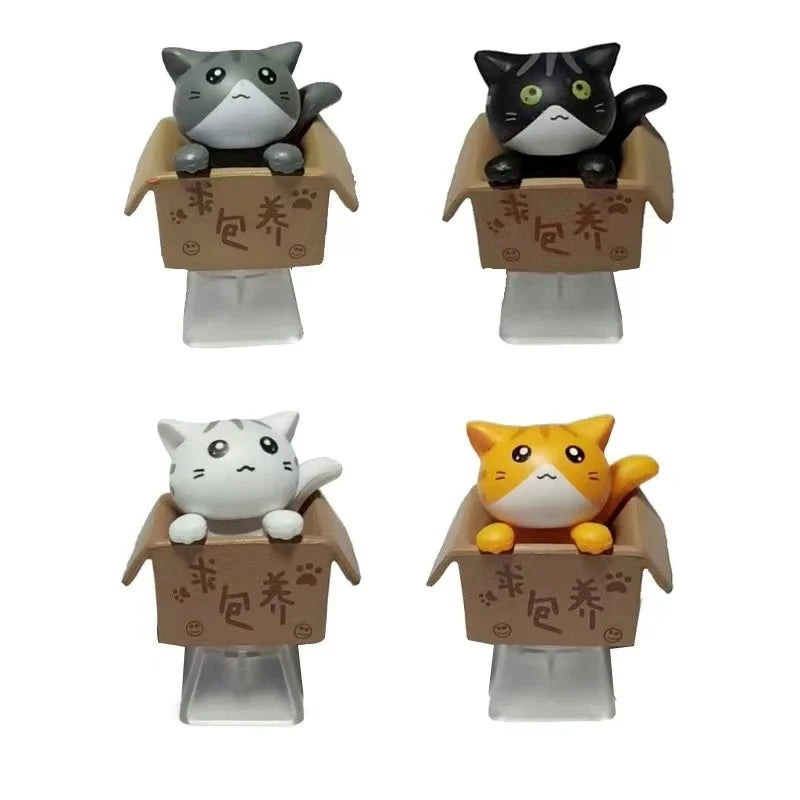 Pielāgošana Cute Cat Taustiņu vāciņš Mehāniskā tastatūras taustiņu vāciņi Artisan Anime Kawaii Taustiņu vāciņš PBT Axis Cherry MX Cute Cat DIy Taustiņu vāciņš