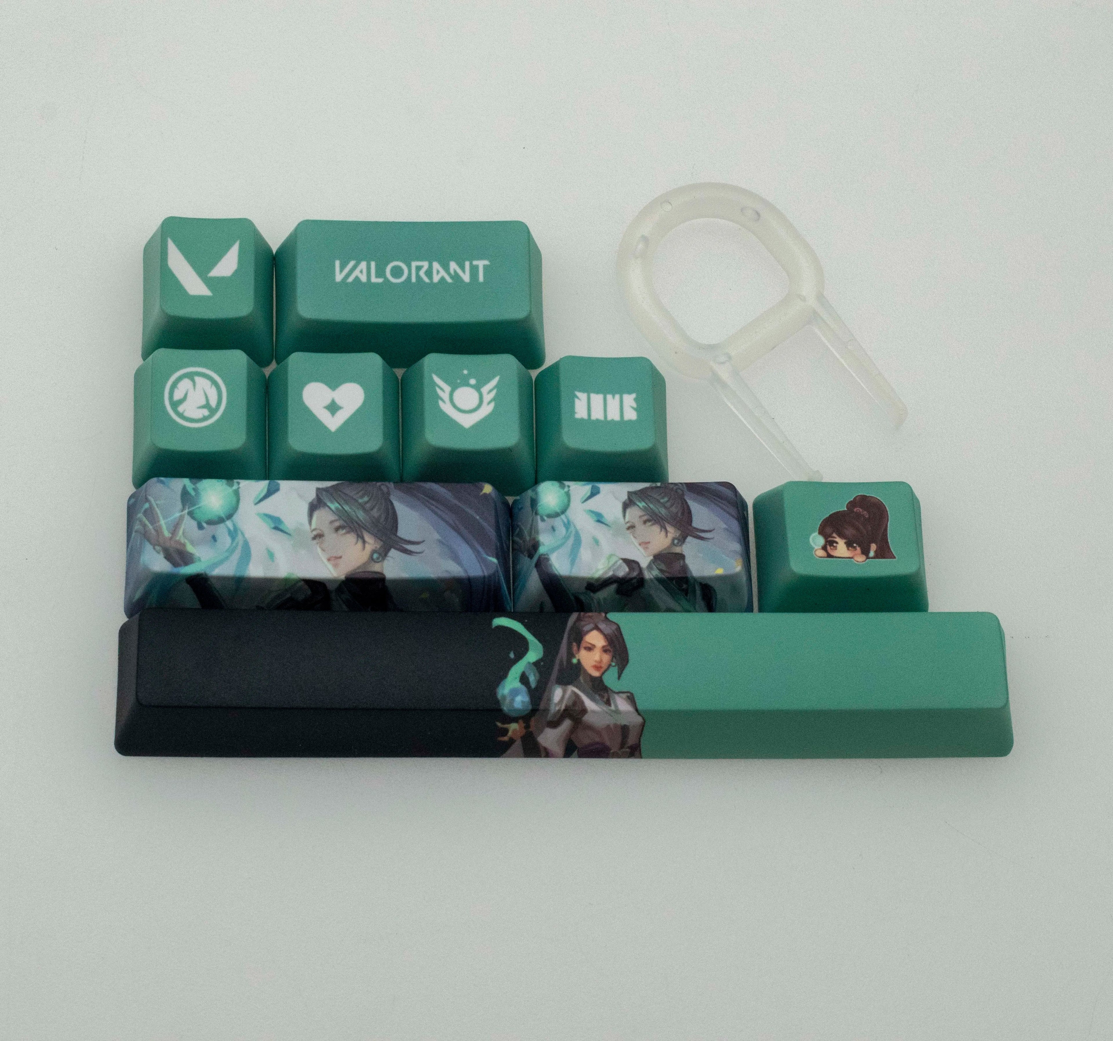 Valorant keycaps sage OEM Profile 10keys PBT colorant sous keycaps