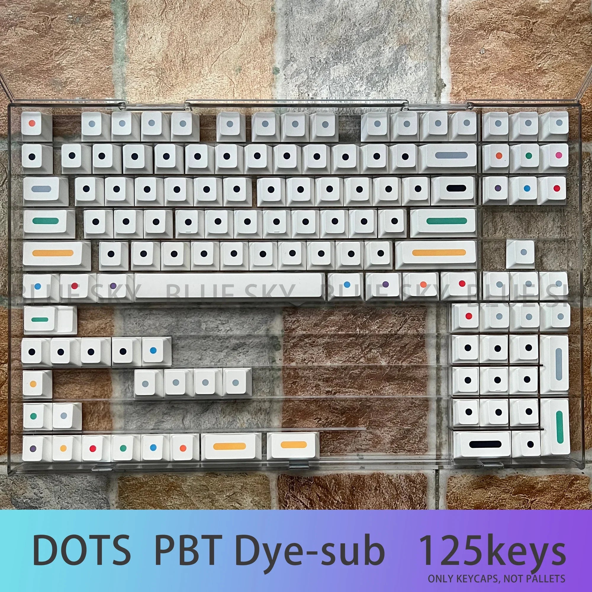 [En stock] GMK Dots Keycaps profil Cherry PBT Keycap colorant Sublimation 125 touches pour commutateurs MX clavier mécanique