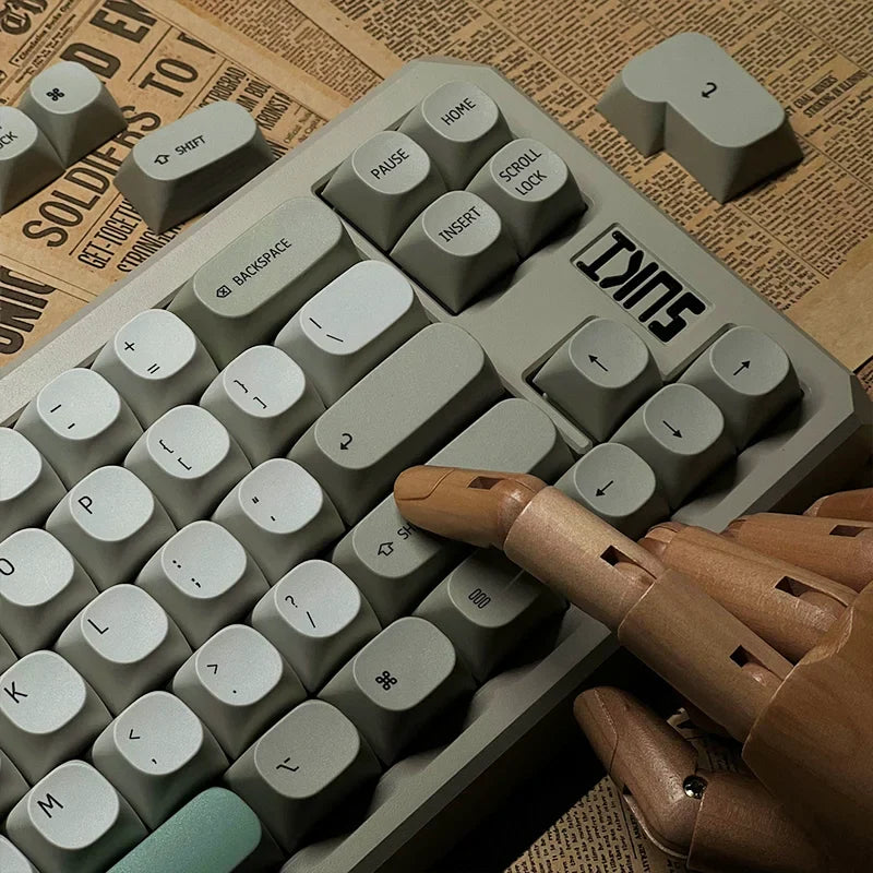 Idobao Rétro MA Keycaps pour MAC Clavier Keycap PBT Conception originale pour clavier mécanique Cherry MX Switches Simplisme Key Caps