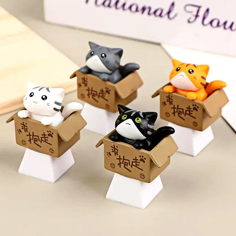 Pielāgošana Cute Cat Taustiņu vāciņš Mehāniskā tastatūras taustiņu vāciņi Artisan Anime Kawaii Taustiņu vāciņš PBT Axis Cherry MX Cute Cat DIy Taustiņu vāciņš