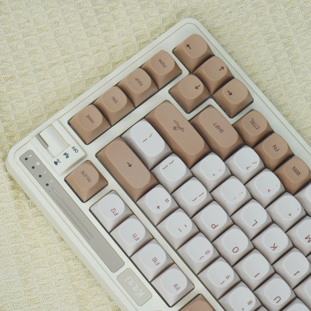 JCM MA profils PBT Tiramisu Taustiņu vāciņi Alice Layout Dye-Sub taustiņu vāciņi mehāniskai spēļu tastatūrai ABM066 MX slēdži Wooting
