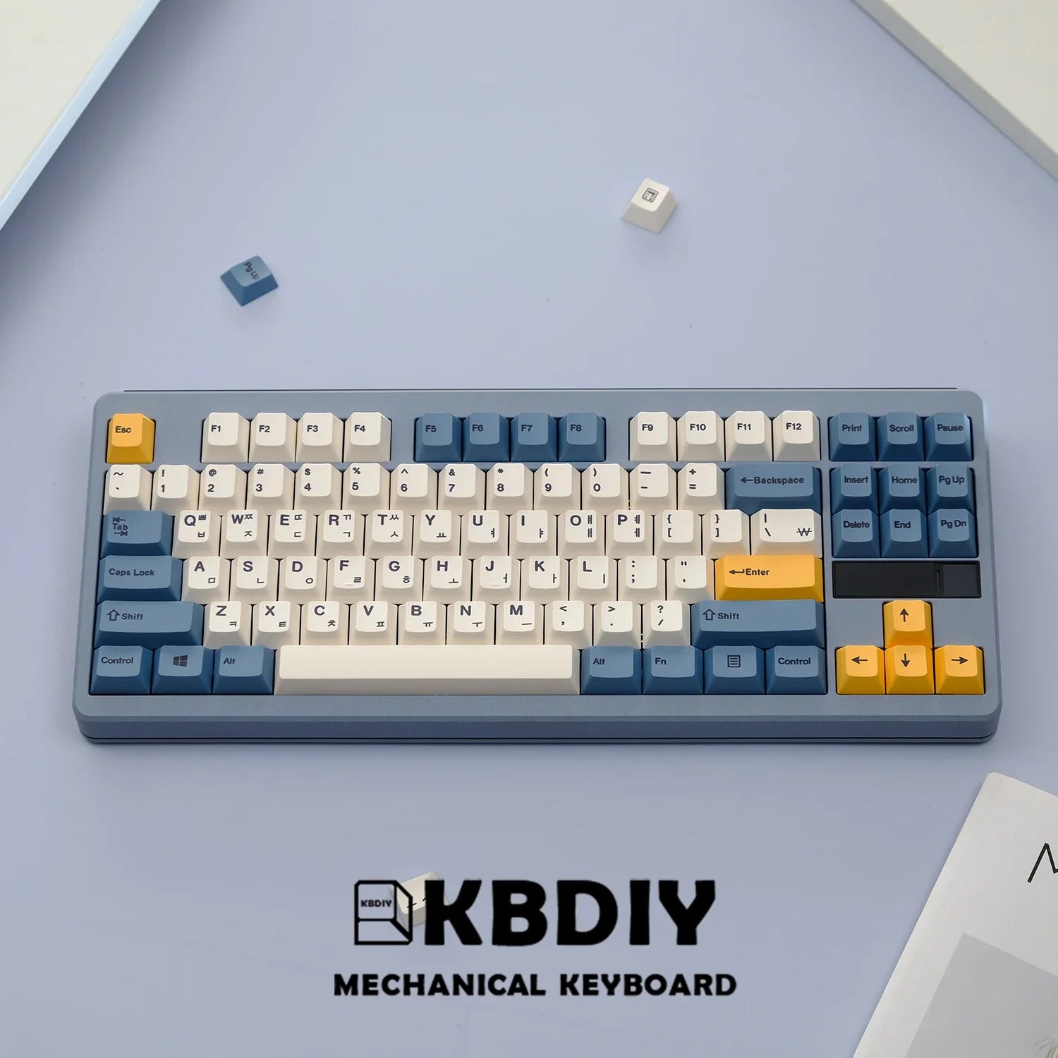 KBDiy 145 touches/ensemble PBT abricot jaune Keycap coréen cerise profil Keycaps pour clavier mécanique 7U bricolage personnalisé pour GMK67 GMK75